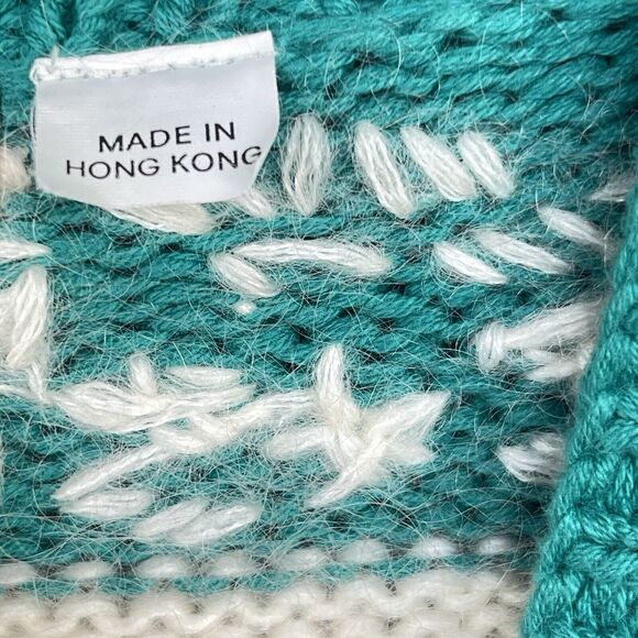 Vintage Keepsake Cardigan Sweater Women Small Eyelash Christmas Mohair Fair Isle - Picture 7 of 11